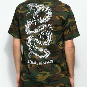 Rare Limited Edition Zumiez Lurking Class Snakes Camo T Shirt